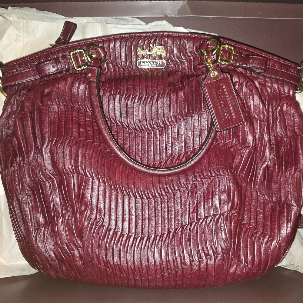 Coach - Madison Gathered Leather Shoulder Bag